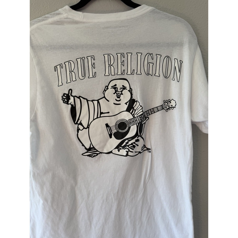 True Religion Cross Arch T-Shirt Size Small‎ White 100% Cotton